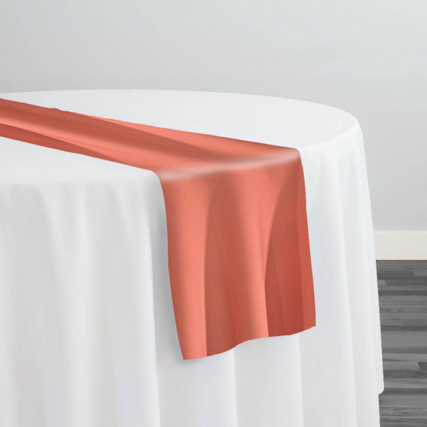 Scuba (Wrinkle-Free) Table Runner in Coral 1202 - 20"x120" Runner