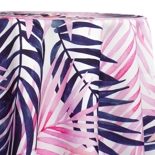 Pink Botanical Table Linen - 132" Round