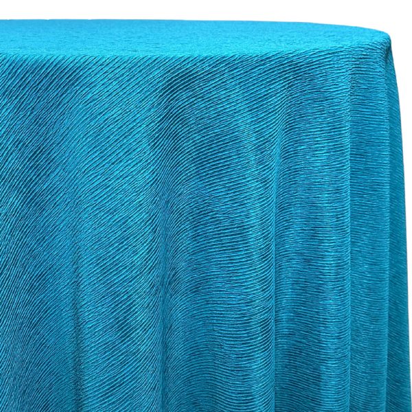 Crepe Table Linen in Turquoise 120" round