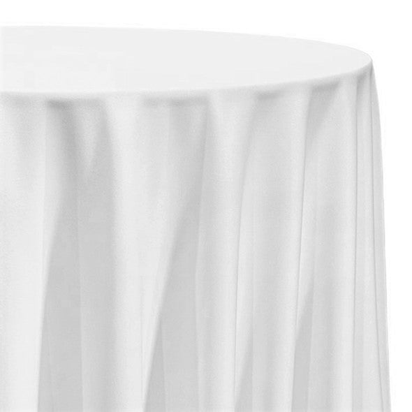 Scuba (Wrinkle-Free) Table Linen in White - 132" Round